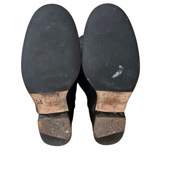 Chanel CC Knee High Tall Riding Boot Size 40 US 9 9.5 Black Pebble Leather - Picture 12 of 15